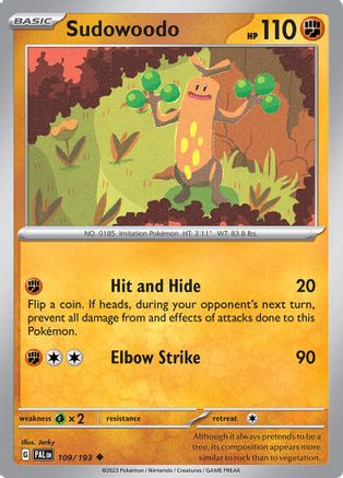 Sudowoodo 109/193 SV02 Paldea Evolved - Uncommon