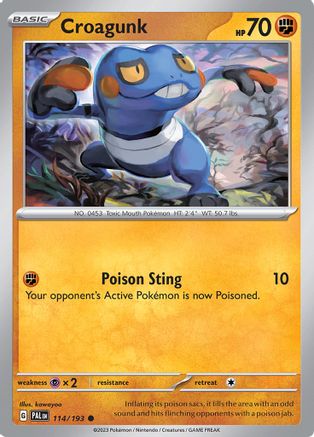 Croagunk 114/193 - Reverse Holofoil SV02 Paldea Evolved - Common
