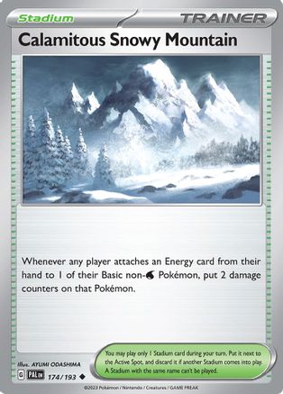 Calamitous Snowy Mountain 174/193 - Reverse Holofoil SV02 Paldea Evolved - Uncommon