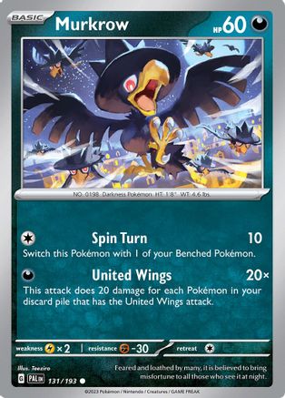 Murkrow 131/193 SV02 Paldea Evolved - Common