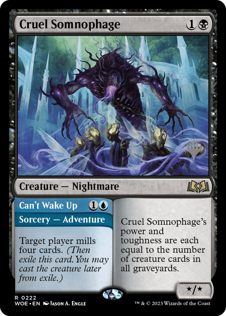 Cruel Somnophage // Can't Wake Up (PPWOE-222P) - Wilds of Eldraine Promos Foil