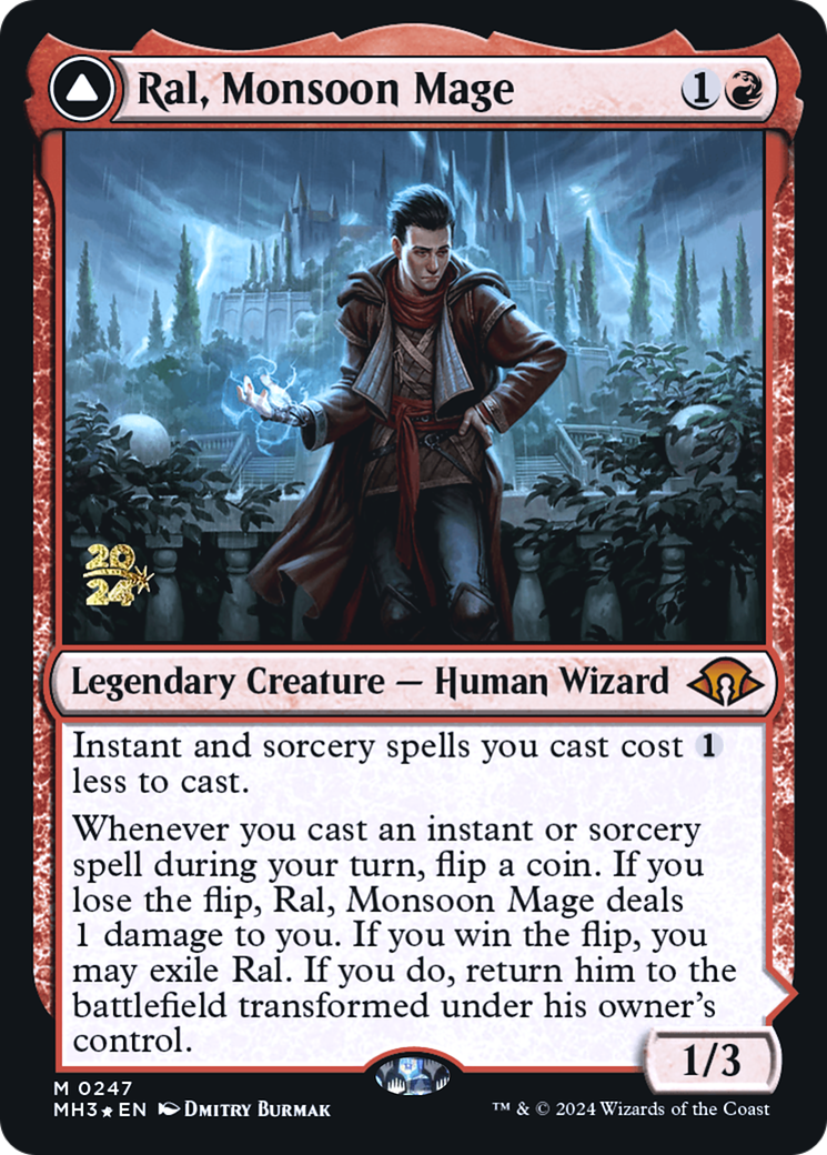 Ral, Monsoon Mage // Ral, Leyline Prodigy (PRE-247S) - Modern Horizons 3 Promos Foil