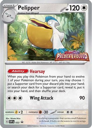 Pelipper 022 - Holofoil SV Scarlet & Violet Promo Cards - Promo