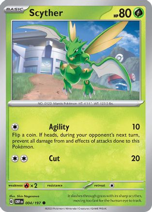 Scyther 004/197 SV03 Obsidian Flames - Common