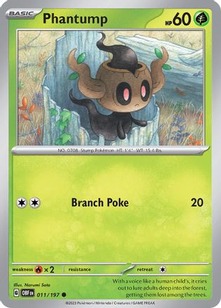 Phantump 011/197 SV03 Obsidian Flames - Common