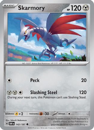 Skarmory 142/197 - Reverse Holofoil SV03 Obsidian Flames - Uncommon