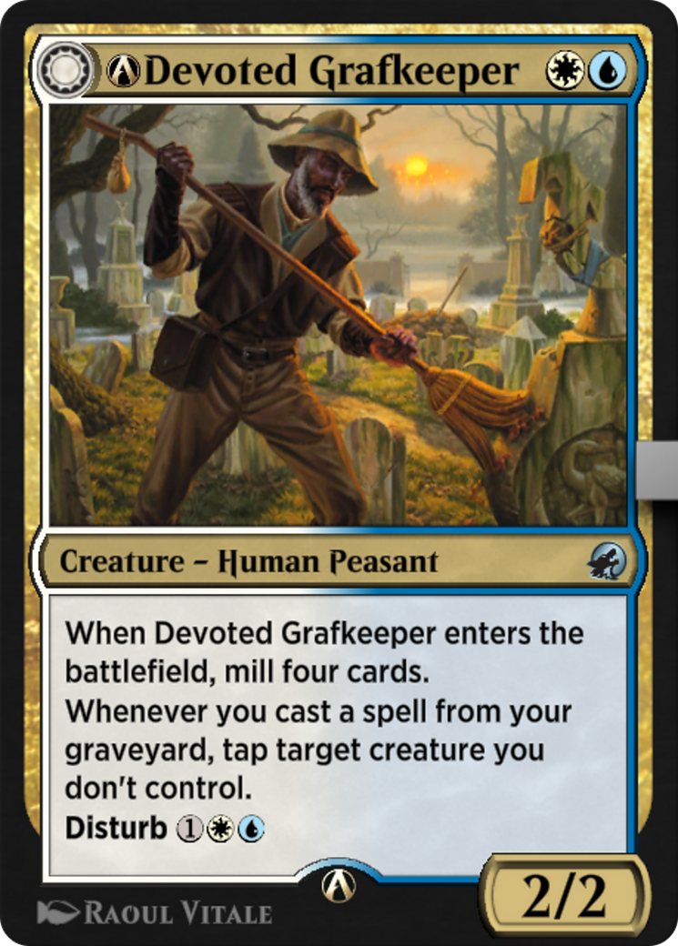 A-Devoted Grafkeeper // A-Departed Soulkeeper (MID-A-218) - Innistrad: Midnight Hunt: (Double Faced Transform)