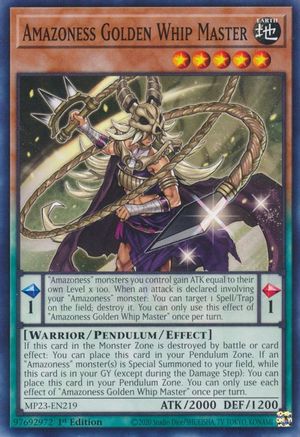 Amazoness Golden Whip Master (MP23-EN219) - 25th Anniversary Tin: Dueling Heroes Mega Pack 1st Edition