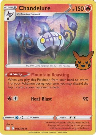 Chandelure 026/196 - Holofoil Trick or Trade BOOster Bundle 2023 - Holo Rare