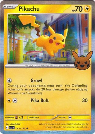 Pikachu 062/193 - Holofoil Trick or Trade BOOster Bundle 2023 - Common