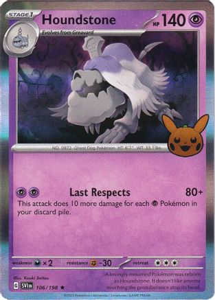 Houndstone 106/198 - Holofoil Trick or Trade BOOster Bundle 2023 - Rare