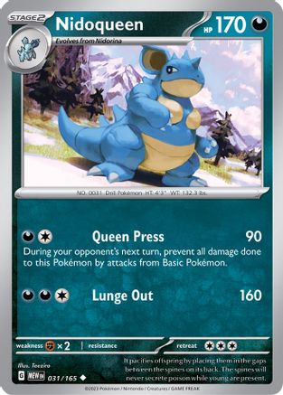 Nidoqueen 031/165 SV Scarlet & Violet 151 - Uncommon