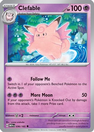 Clefable 036/165 SV Scarlet & Violet 151 - Uncommon