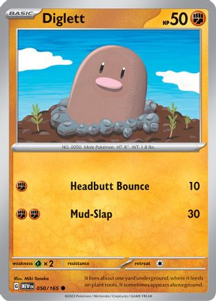 Diglett 050/165 SV Scarlet & Violet 151 - Common