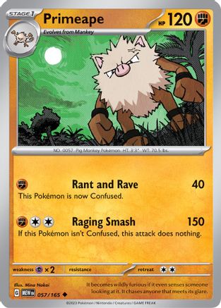 Primeape 057/165 SV Scarlet & Violet 151 - Uncommon