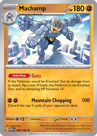 Machamp 068/165 - Holofoil SV Scarlet & Violet 151 - Rare