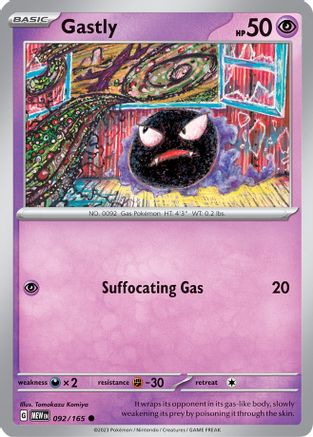 Gastly 092/165 - Reverse Holofoil SV Scarlet & Violet 151 - Common