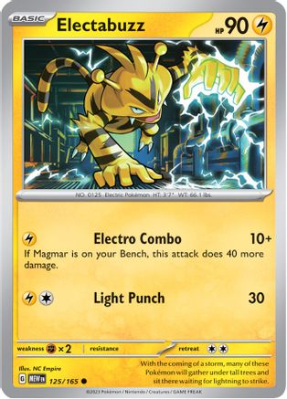 Electabuzz 125/165 SV Scarlet & Violet 151 - Common