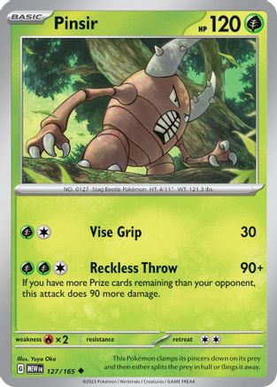 Pinsir 127/165 SV Scarlet & Violet 151 - Uncommon