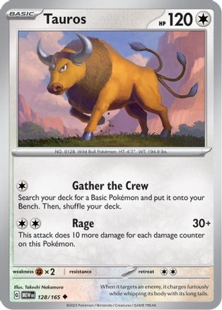 Tauros 128/165 SV Scarlet & Violet 151 - Uncommon