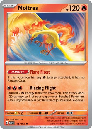 Moltres 146/165 - Holofoil SV Scarlet & Violet 151 - Rare