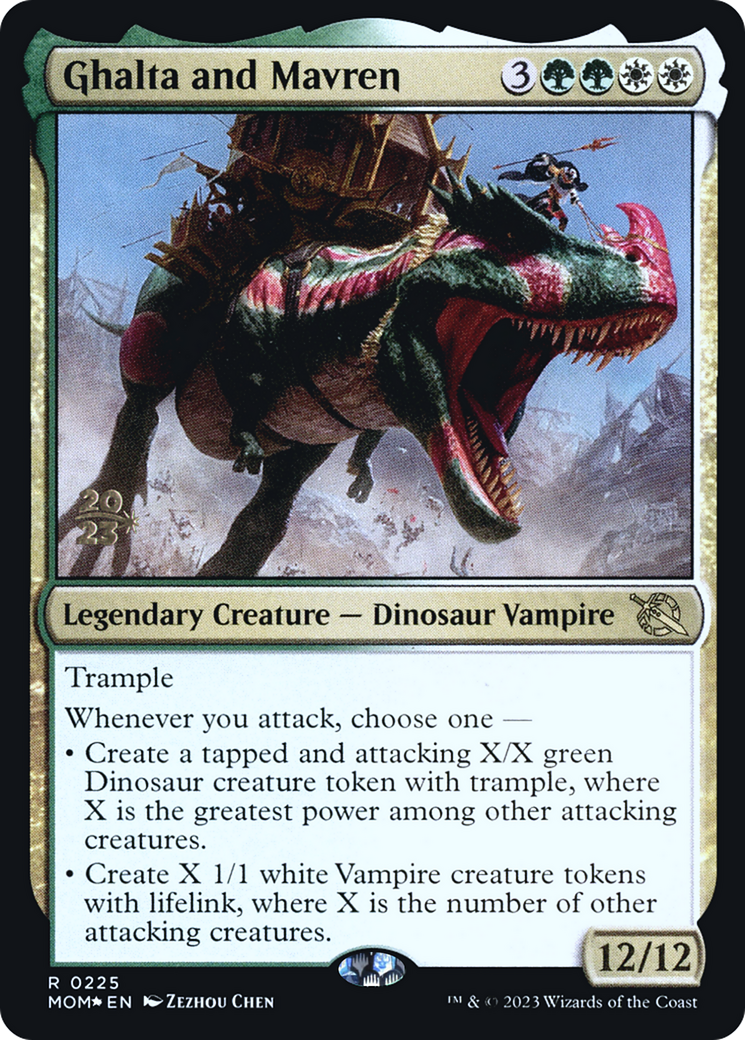 Ghalta and Mavren (PRE-225S) - March of the Machine Promos Foil
