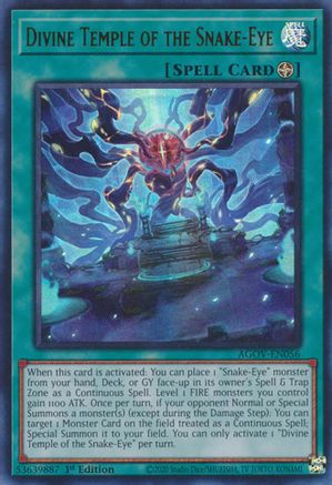 Divine Temple of the Snake-Eye (AGOV-EN056) - Age of Overlord 1st Edition