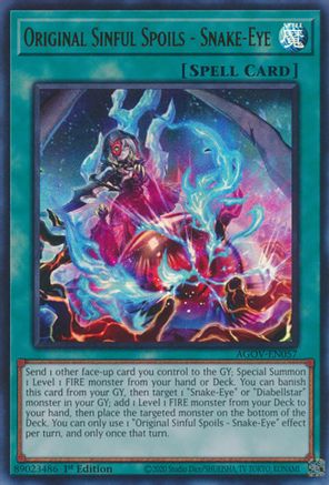 Original Sinful Spoils - Snake-Eye (AGOV-EN057) - Age of Overlord 1st Edition