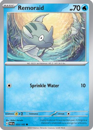 Remoraid 033/182 - Reverse Holofoil SV04 Paradox Rift - Common