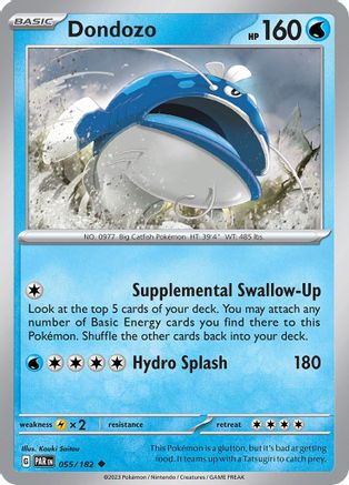 Dondozo 055/182 - Reverse Holofoil SV04 Paradox Rift - Uncommon