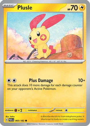 Plusle 060/182 - Reverse Holofoil SV04 Paradox Rift - Common
