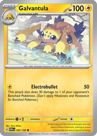 Galvantula 065/182 - Reverse Holofoil SV04 Paradox Rift - Common