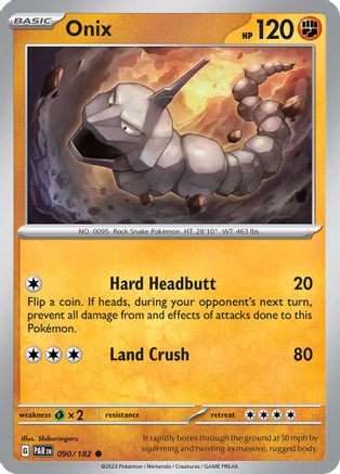 Onix 090/182 - Reverse Holofoil SV04 Paradox Rift - Common