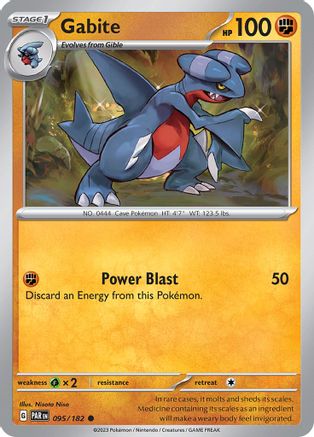 Gabite 095/182 - Reverse Holofoil SV04 Paradox Rift - Common