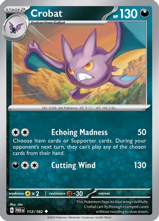 Crobat 112/182 - Reverse Holofoil SV04 Paradox Rift - Uncommon