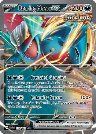 Roaring Moon ex 124/182 - Holofoil SV04 Paradox Rift - Double Rare