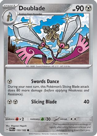 Doublade 133/182 - Reverse Holofoil SV04 Paradox Rift - Common