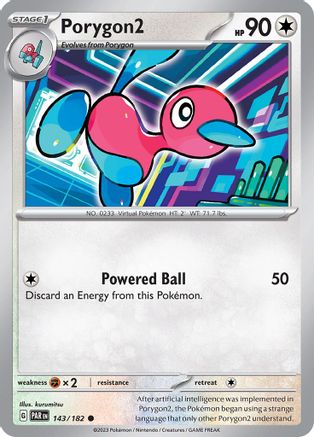 Porygon2 143/182 - Reverse Holofoil SV04 Paradox Rift - Common