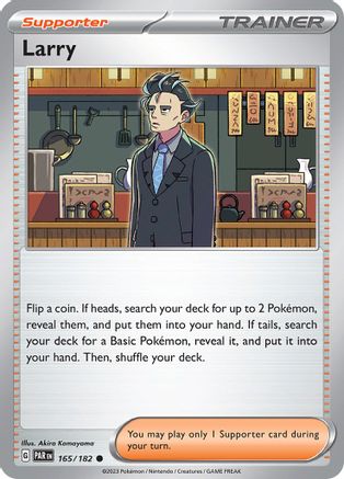 Larry 165/182 - Reverse Holofoil SV04 Paradox Rift - Common