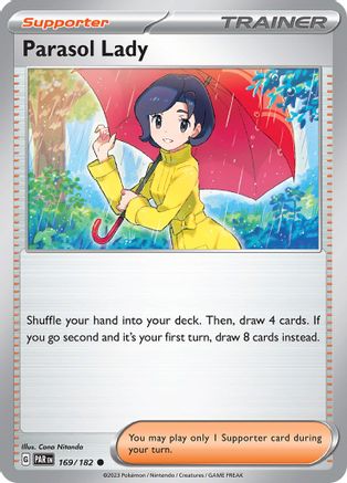 Parasol Lady 169/182 - Reverse Holofoil SV04 Paradox Rift - Common
