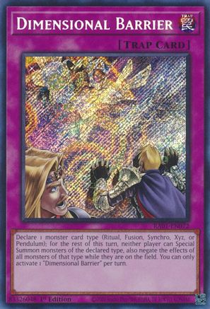 Dimensional Barrier (Secret Rare) (RA01-EN072) - 25th Anniversary Rarity Collection 1st Edition