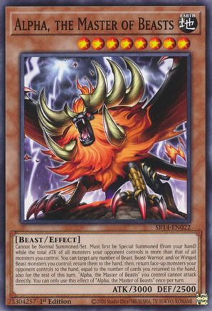 Alpha, the Master of Beasts (SR14-EN022) - Structure Deck: Fire Kings 1st Edition