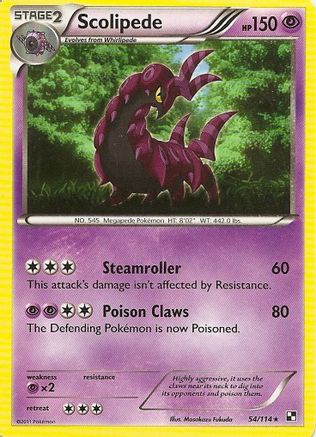 Scolipede (Cracked Ice Holo) 054/114 - Holofoil Blister Exclusives - Holo Rare