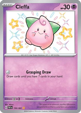 Cleffa 150/091 - Holofoil SV Paldean Fates - Shiny Rare