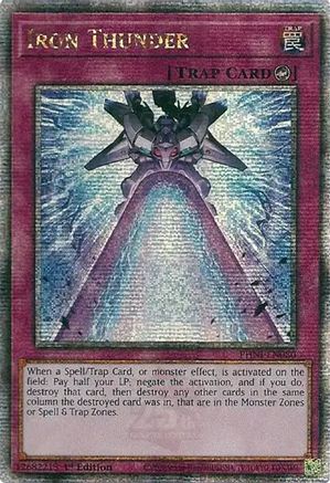 Iron Thunder (Quarter Century Secret Rare) (PHNI-EN080) - Phantom Nightmare 1st Edition