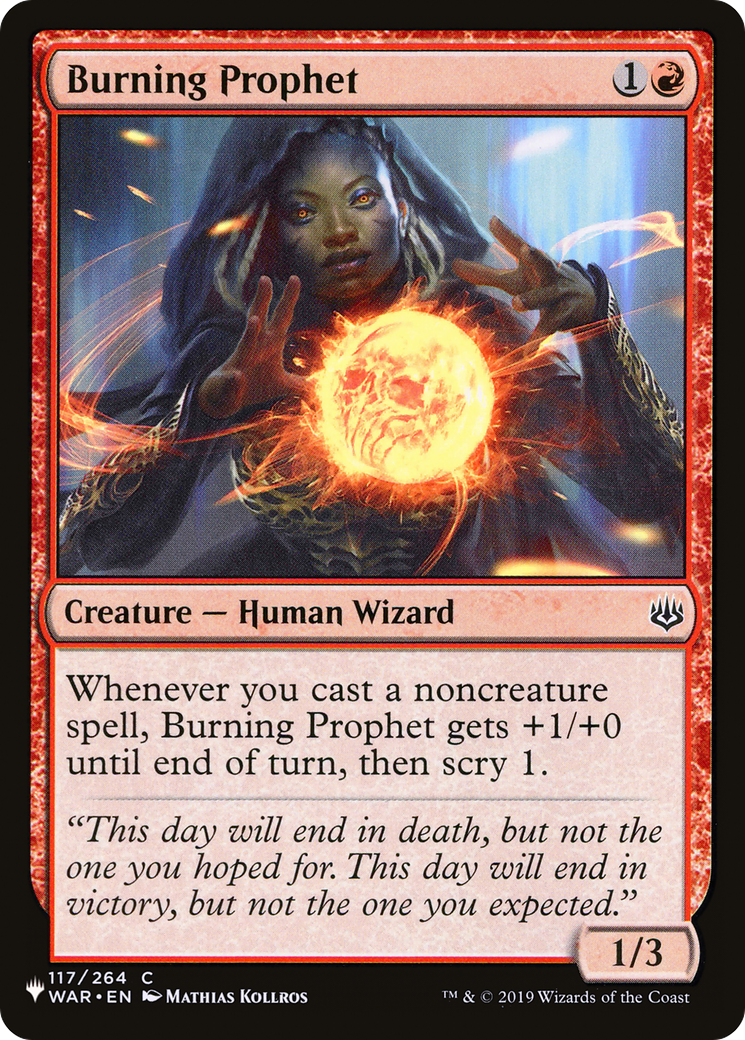 Burning Prophet (LIST-WAR-117) - The List