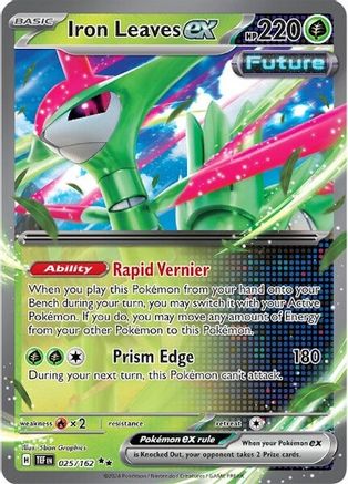 Iron Leaves ex 025/162 - Holofoil SV05 Temporal Forces - Double Rare