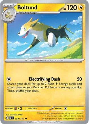 Boltund 059/162 - Reverse Holofoil SV05 Temporal Forces - Uncommon