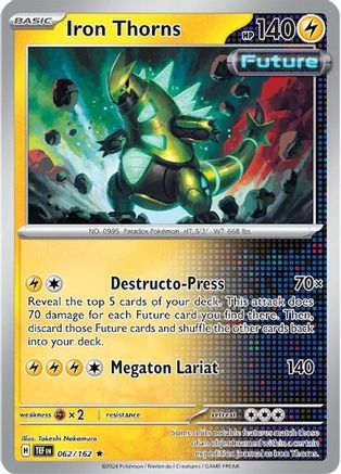 Iron Thorns 062/162 - Reverse Holofoil SV05 Temporal Forces - Rare