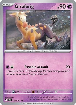 Girafarig 066/162 - Reverse Holofoil SV05 Temporal Forces - Common
